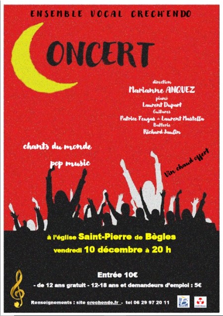 CONCERT DE NOEL&nbspEglise Saint Pierre de Bègles