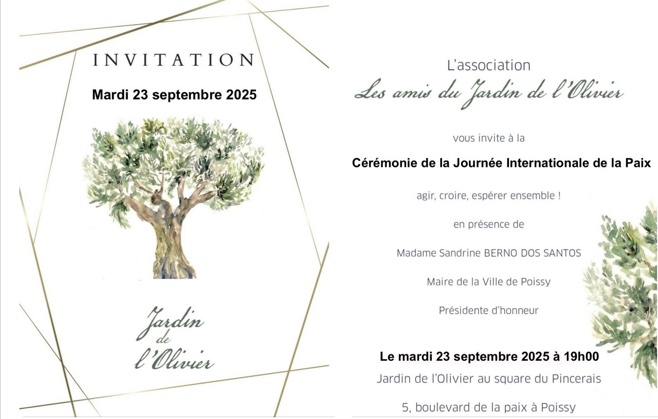 Cérémonie de la Journée de la Paix&nbspJardin de l'Olivier